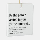 Funny Officers Voorstel trouwt ons Keramisch Ornament (Rechts)