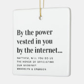 Funny Officers Voorstel trouwt ons Keramisch Ornament (Links)