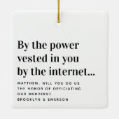 Funny Officers Voorstel trouwt ons Keramisch Ornament (Achterkant)