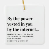 Funny Officers Voorstel trouwt ons Keramisch Ornament (Voorkant)