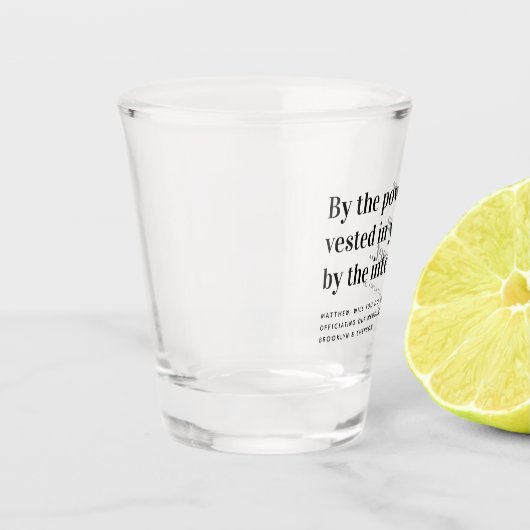 Funny Officers Voorstel trouwt ons Shot Glas (Links)