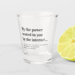 Funny Officers Voorstel trouwt ons Shot Glas<br><div class="desc">Vraag uw ambtenaar om met u te trouwen met deze moderne papieren kaartje voor typografie,  waarin staat: Door de kracht die je via internet krijgt,  bent u dan onze ambtenaar?</div>