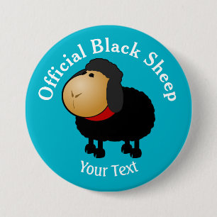 Funny Official Black Sheep Button
