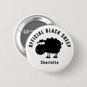 Funny Official Black Sheep Ronde Button 5,7 Cm (Voorkant /achterkant)