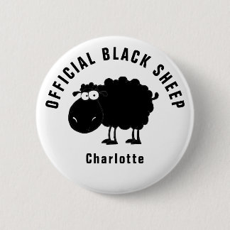 Funny Official Black Sheep Ronde Button 5,7 Cm