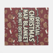 Funny Official Christmas Nap Do Not Disturb Fleece Deken (Voorkant (Horizontaal))