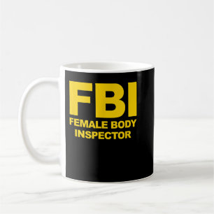 Funny Official FBI Vrouw Body Inspecteur Koffiemok