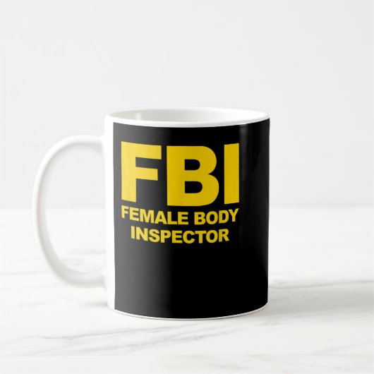 Funny Official FBI Vrouw Body Inspecteur Koffiemok (Links)