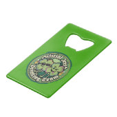 Funny Official Irish Drinking Team Wallet Opener Creditkaart Flessenopener (Voorkant Gekanteld)