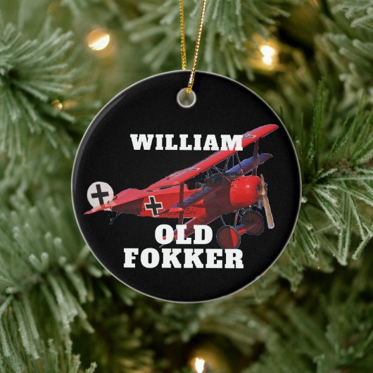 Funny Official Old Fokker Kerstkerst Keramisch Ornament (Boom)