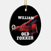 Funny Official Old Fokker Kerstkerst Keramisch Ornament (Rechts)