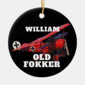 Funny Official Old Fokker Kerstkerst Keramisch Ornament (Voorkant)