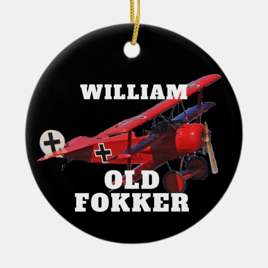 Funny Official Old Fokker Kerstkerst Keramisch Ornament (Voorkant)