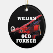Funny Official Old Fokker Kerstkerst Keramisch Ornament (Links)