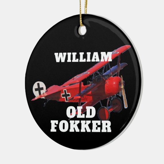 Funny Official Old Fokker Kerstkerst Keramisch Ornament (Links)