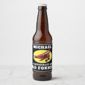 Funny Official Old Fokker Over the Hill Birthday Bier Etiket (Voorkant)