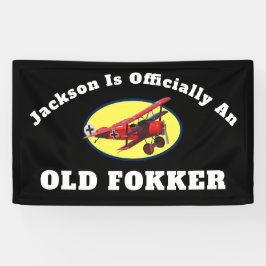 Funny Official Old Fokker Over the Hill Birthday Spandoek
