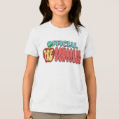 Funny Official Preschooler First Day School design Tri-Blend Shirt (Voorkant)
