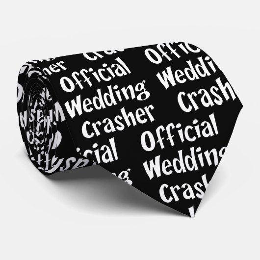 Funny Official Wedding Crasher Stropdas (Opgerold)