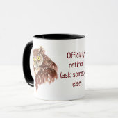 Funny Officieel gepensioneerde Citaat Vraag iemand Mok (Voorkant links)