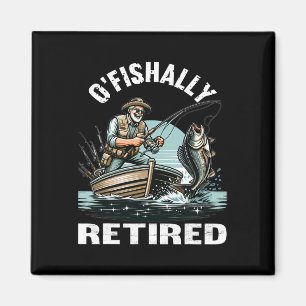 Funny O'fishally Gepensioneerd T-shirt voor Pensio Magneet