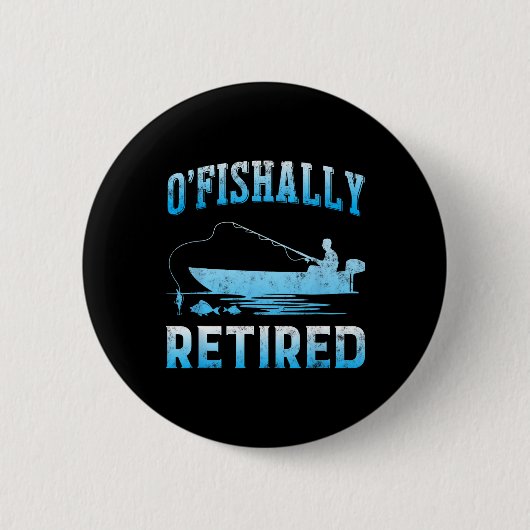 Funny o'Fishally Reberekend Gift for Revermoeted V Ronde Button 5,7 Cm (Voorkant)