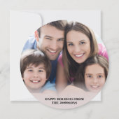 Funny Oh Deer 2020 Play Burlap Foto Feestdagenkaart (Achterkant)