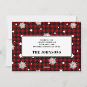 Funny Oh Deer Pset Snowflakes Foto Collage Feestdagenkaart (Achterkant)