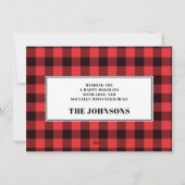 Funny Oh Deer What a Year Plaid Photo Collage Feestdagenkaart (Achterkant)