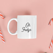 Funny Oh Fudge Kerstochtend, Stocking Stuffer Tweekleurige Koffiemok