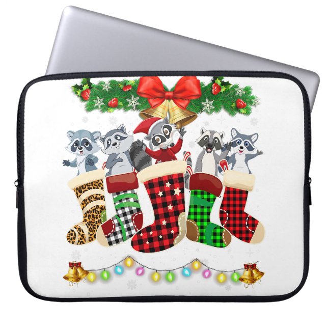 Funny Oh Kerstbijen met kerstmis Mannen Laptop Sleeve (Voorkant)