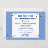 Funny Oh Shoot Police Retirement/Birthday Invite Kaart (Voorkant)