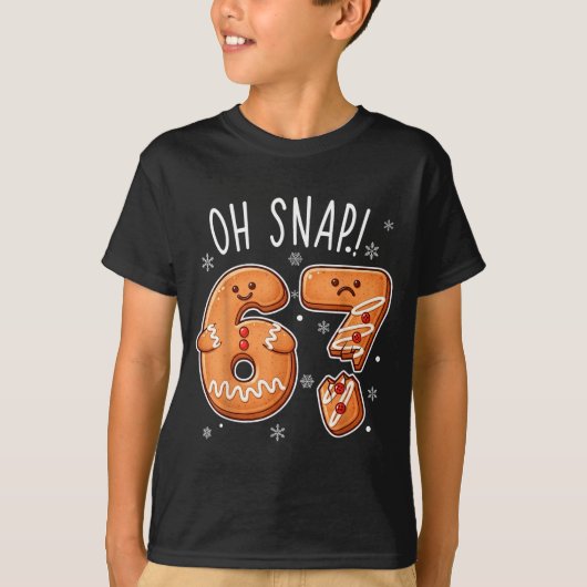 Funny Oh Snap 67 Gingerbread Cookie Christmas Men  T-shirt (Voorkant)