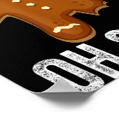 Funny Oh Snap Gingerbread Man Christmas Cookie Xma Poster (Hoek)