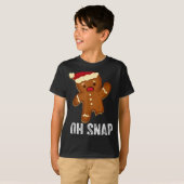 Funny Oh Snap Gingerbread Man Christmas Cookie Xma T-shirt (Voorkant volledig)