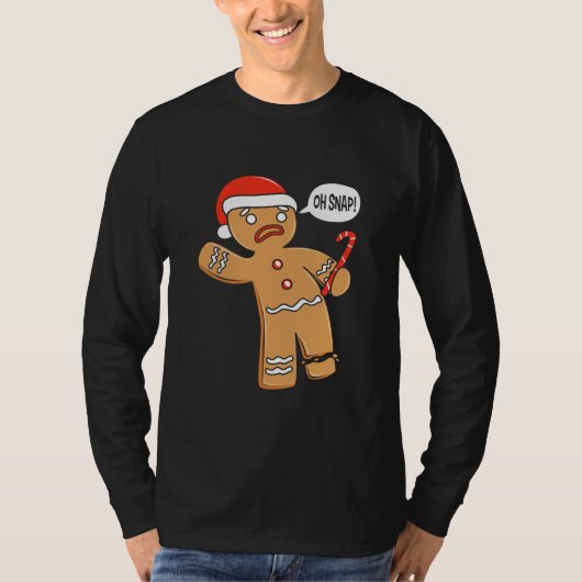 Funny Oh Snap GingerbrooMan  T-shirt (Voorkant)