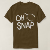 Funny Oh Snap Thanksgiving Turkey Cute Wishbone Bo T-shirt (Design voorkant)