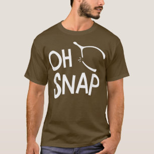Funny Oh Snap Thanksgiving Turkey Cute Wishbone Bo T-shirt