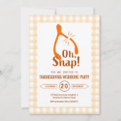 Funny Oh Snap Turkey Wishbone Thanksgiving  Kaart (Voorkant)