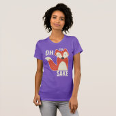 Funny Oh, voor Fox Sake Paars T-shirt (Voorkant volledig)