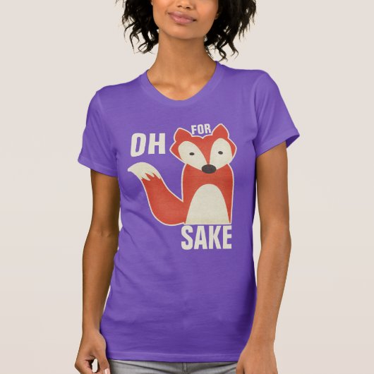Funny Oh, voor Fox Sake Paars T-shirt (Voorkant)
