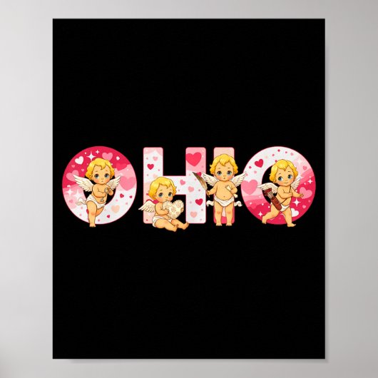 Funny Ohio Cud Midwestern Party O-h-i-o In Valenti Poster (Voorkant)