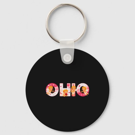 Funny Ohio Cud Midwestern Party O-h-i-o In Valenti Sleutelhanger (Voorkant)