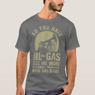 Funny Oilfield Art voor mannen Papa Olie Rou T-shirt
