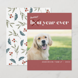 Funny Okayest Best Year Ever Photo New Year Sage H Feestdagenkaart