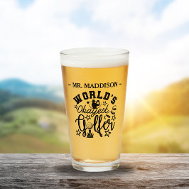 Funny Okayest Golfer Gag Gift Personalized Glas