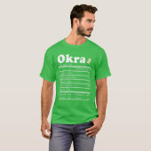 Funny Okra Nutrition Feit Thanksgiving kerst T-shirt (Voorkant volledig)