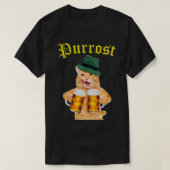 Funny Oktoberfest Cat - Kat Drink Beer Purros T-shirt (Design voorkant)