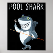 Funny Ol Shark Ol Players Billiard  Poster (Voorkant)
