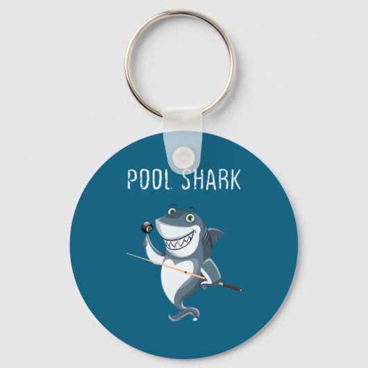 Funny Ol Shark Ol Players Billiard  Sleutelhanger (Voorkant)